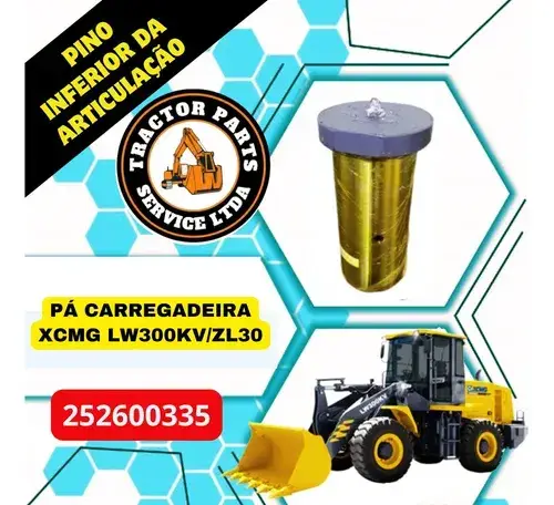 Pino Inferior da Articulação XCMG ZL30/LW300kv - 252600335 - Imagem 2