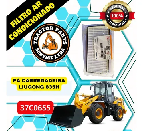 Filtro De Cabine Original Liugong Pá Carregadeira 835h 37c0655 - Imagem 3