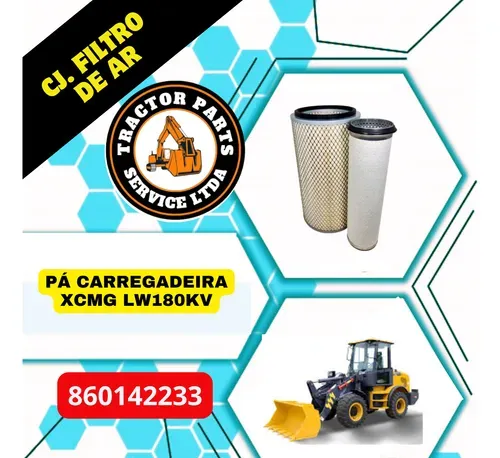 Cj. Filtros De Ar Xcmg Lw180kv 860134058 Interno/Externo - Imagem 2