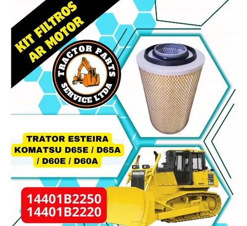 Kit Filtros De Ar Komatsu D65E/D65A/D60E/D60A 14401B2250/20 - Imagem 4