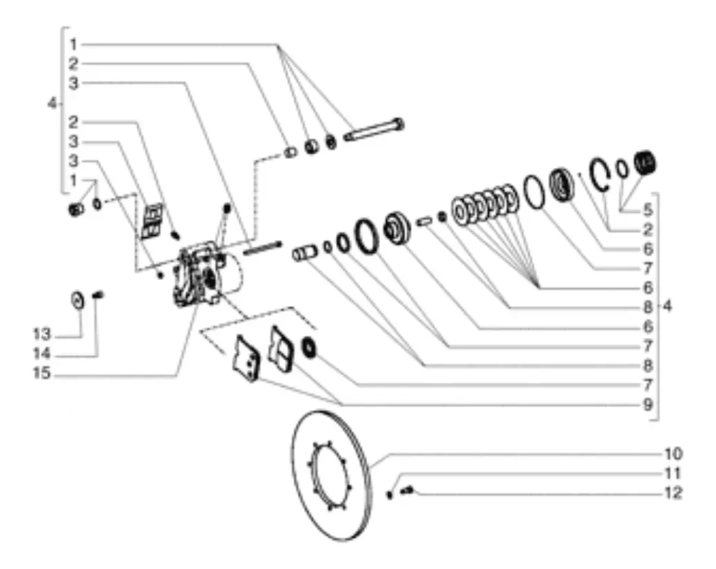 Reparo Da Pinça Freio Estacionario 84252197 Pá W130/621/12E - Imagem 3