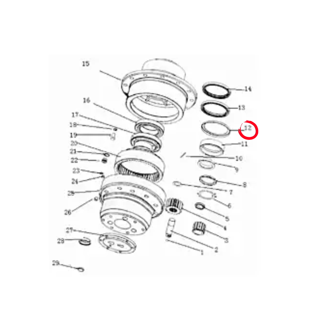 Defletor do Retentor de Roda XCMG LW300KV - 79500823 - Imagem 4